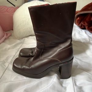 Vintage Y2K Tommy Hilfiger Brown Platform Boots